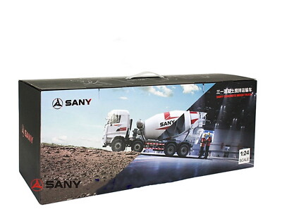 1/24 Scale SANY Concrete Mixer Truck 4-axle Diecast Car