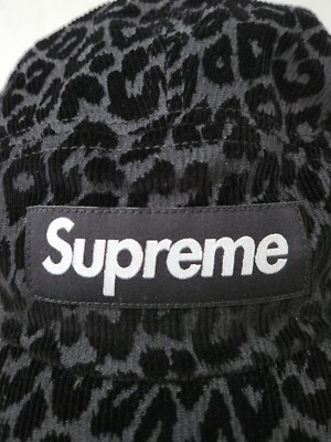 帽子 Supreme Leopard Corduroy Camp Cap Black Supreme Leopard Corduroy Camp Cap (FW23) - $54
