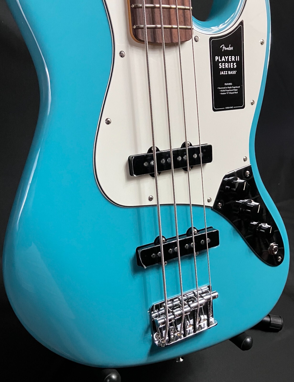 Fender Player II Jazz Bass 4String Bass Guitar Aquatone Blue Finish