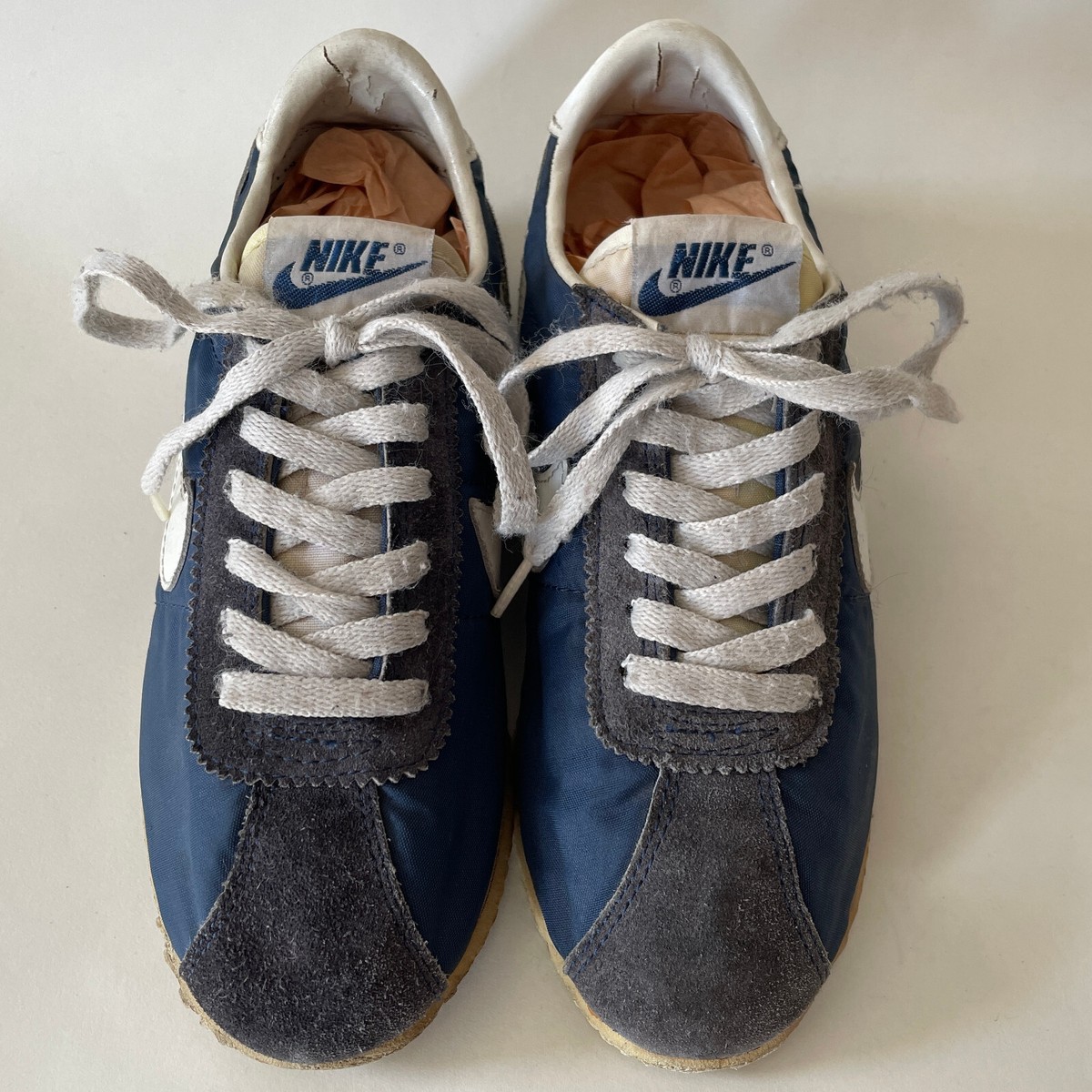 Vintage 1980s Nike Cortez Running Shoes Blue (Women's 6