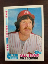MIKE SCHMIDT PHILADELPHIA PHILLIES 1982 TOPPS ALL STAR CARD #339 HOF 1995