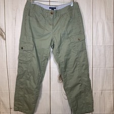Tommy Hilfiger Cargo Pants Women 8P Cropped Straight Leg Y2K Hiking