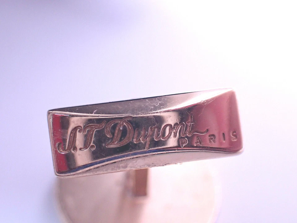 S.T. Gemelos Dupont Laca Negra Caballo Chapados en Oro Edición Limitada Foto 4 de 4