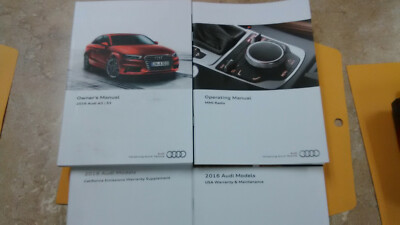 2016 AUDI A3/S3 OWNERS MANUAL & CASE ( MMI RADIO & WARRANTY)