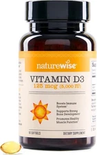 NatureWise Vitamin D3 5000iu 90 Softgels Immune Bone Muscle Support Non-GMO