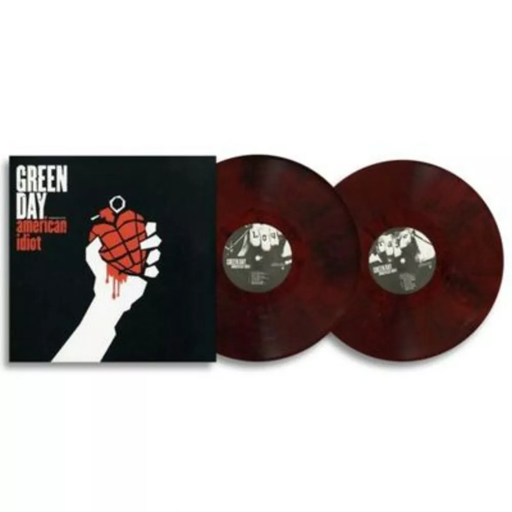 Green Day ‎– American Idiot Exclusive Red & Black Swirl Colored Vinyl 2LP  #/800