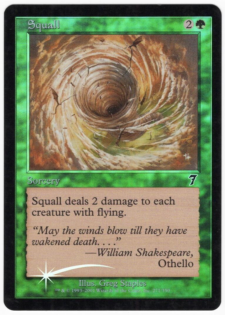 Squall 2001 MTG Core Set 7th Edition FOIL Green Common Sorcery NM AZ1