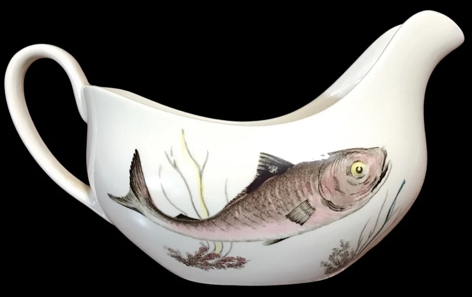 RARO De colección JOHNSON BROTHERS~PEZ~DISEÑO #1~MCM~INGLATERRA~Barco Gravy~Salsa Foto 2 de 4