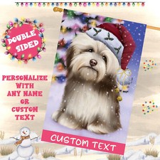 Havanese Dog House Flag Christmas Double Sided 28"x40" Many Designs NWT NEW