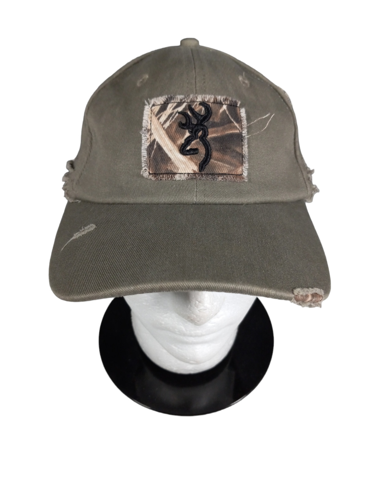 Browning Hat Baseball CapStrapback OSFA Gray Dist… - image 2