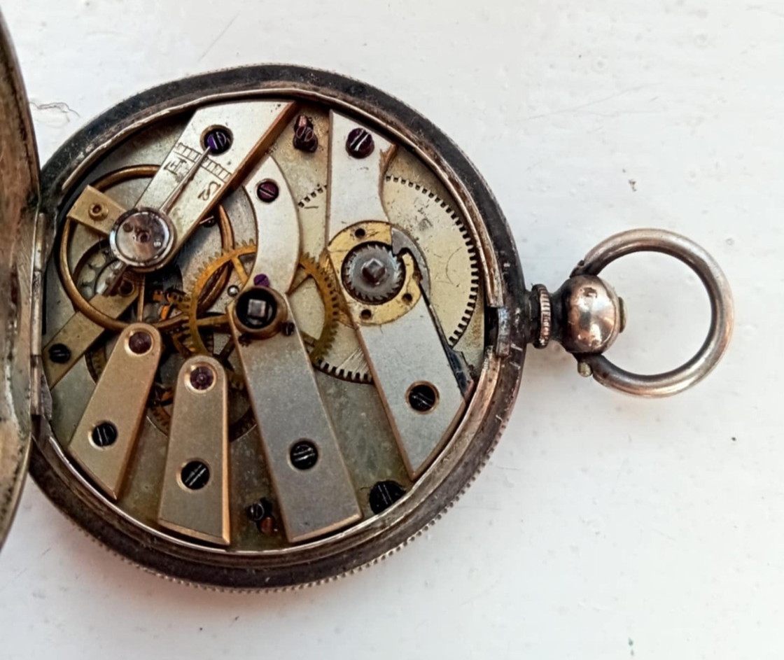 Antique English Hallmarked Solid Silver Ladies Po… - image 6