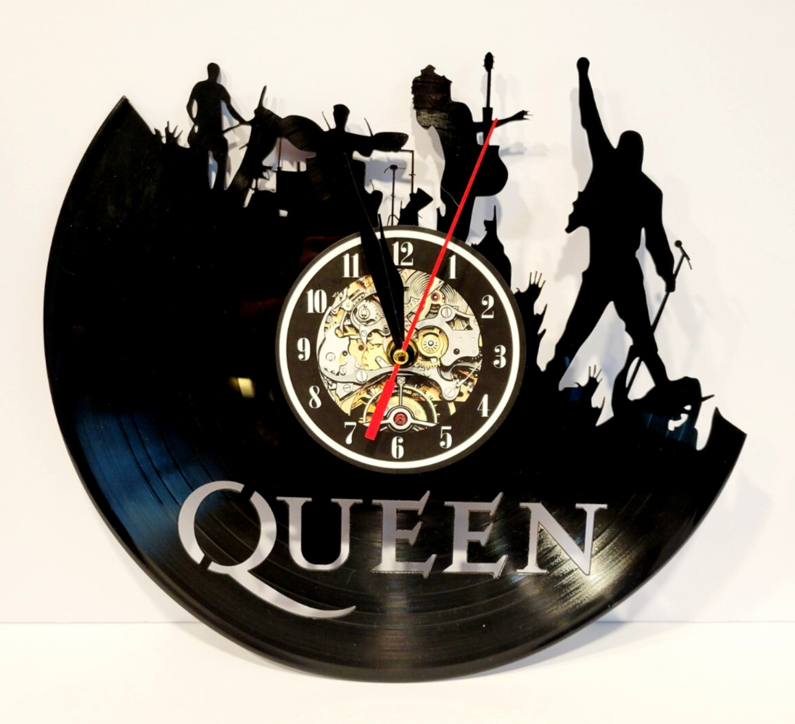 Queen Music Vinyl Record Wall Clock Home Bedroom Decoration Clock