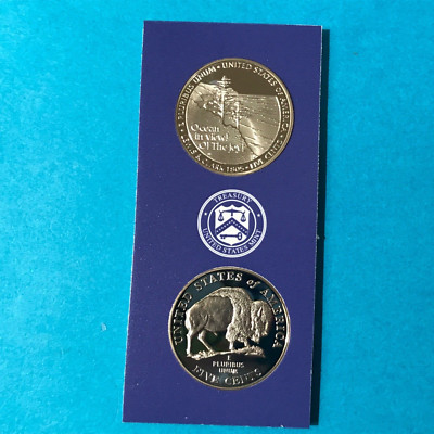 2005 S Jefferson PROOF Nickels   2 Coins  Ocean in View & Buffalo   FREE SHIP