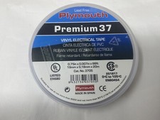 Plymouth 3705 Premium 37 Vinyl Electrical Tape Blue .75" x 66' 7mil 600V 1" Core