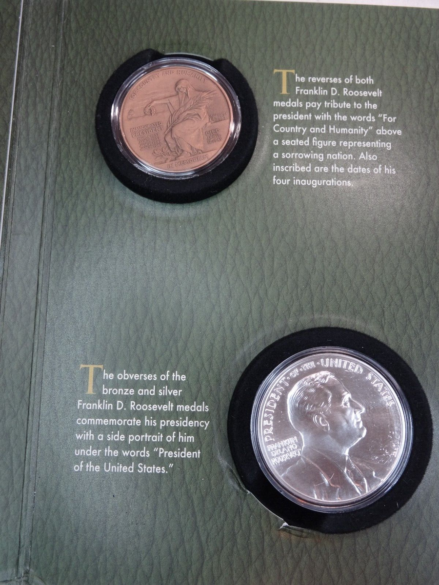 2014 Franklin D Roosevelt Coin & Chronicles Set Silver Medal US