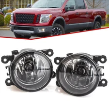 PAIR Front Fog Light Lamp For Nissan Titan XD 2016 2017 2018 2019 Replacement US