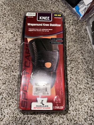 Mueller New Open Box Wraparound Knee Stabilizer Brace Moderate Support