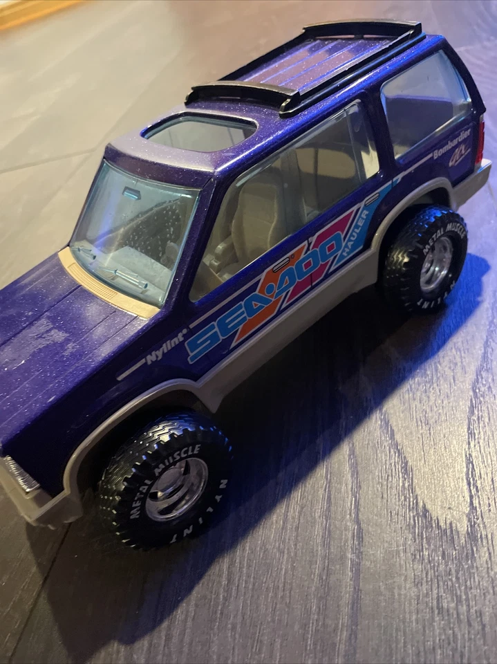 NYLINT FORD EXPLORER SEA DOO HAULER TRUCK 1996 VINTAGE BOMBADIER GTX 11" METAL - Image 3 of 4