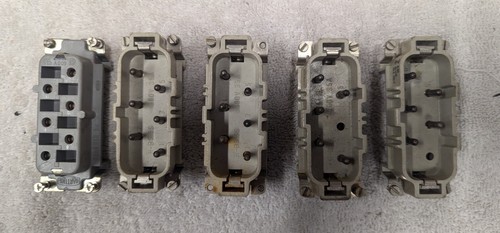 17 HARTING CONNECTORS MALE PIN & FEMALE RECEPTACLES 24, 18, 9, & 6 Pin (489) - Picture 6 of 7