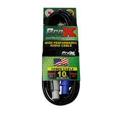 Pro X 10 Ft. 14 AWG High Performance PowerCon Link Grey Male to Blue Male