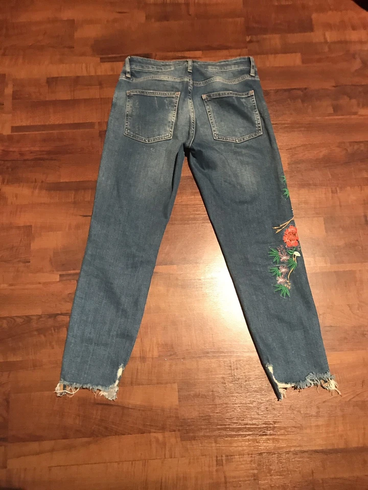 Jean boyfriend Zara oiseau brodé Japon - T. 34 Trousers - Photo 4/4