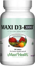 Maxi Health Kosher Vitamin D3-3000 IU - 90 Tablet