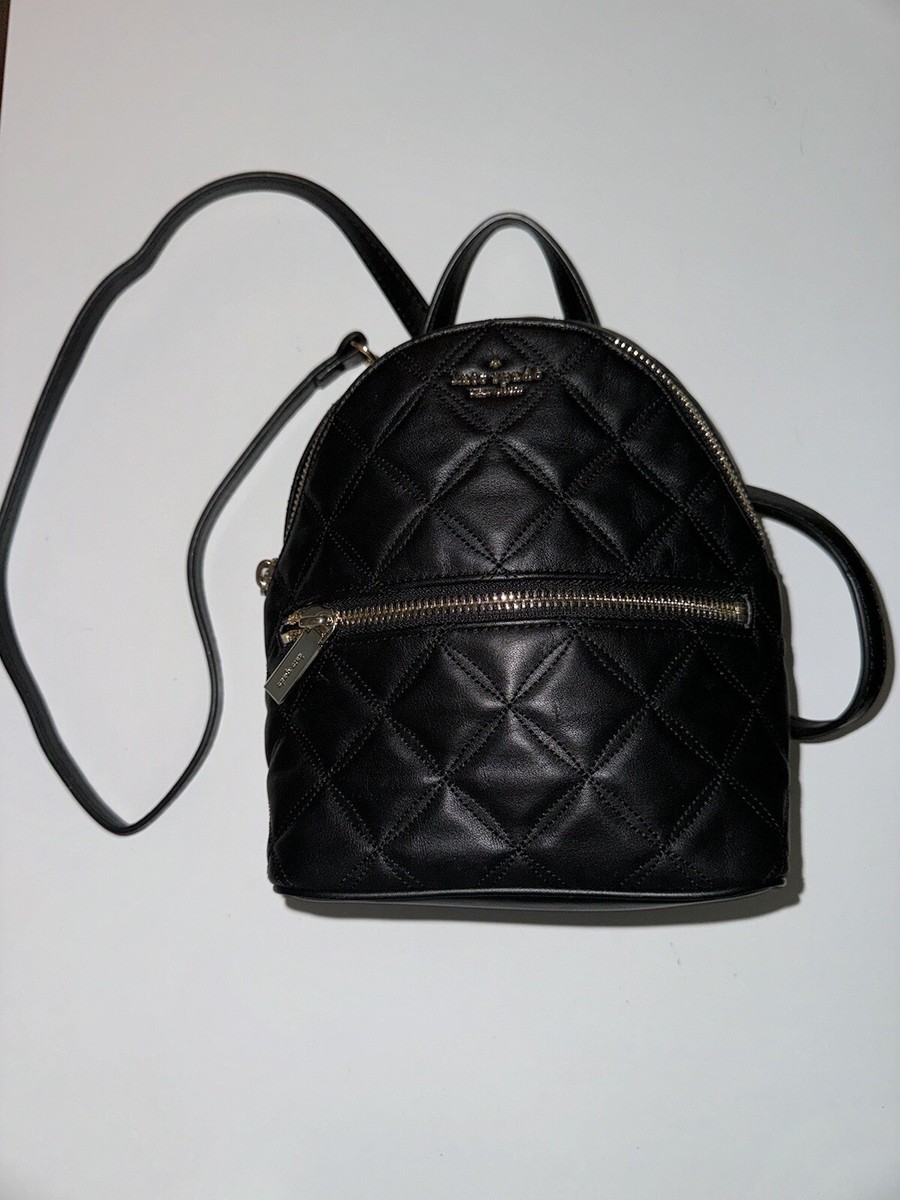 Kate Spade Mini Natalia Quilted Black Leather Convertible  display picture 1