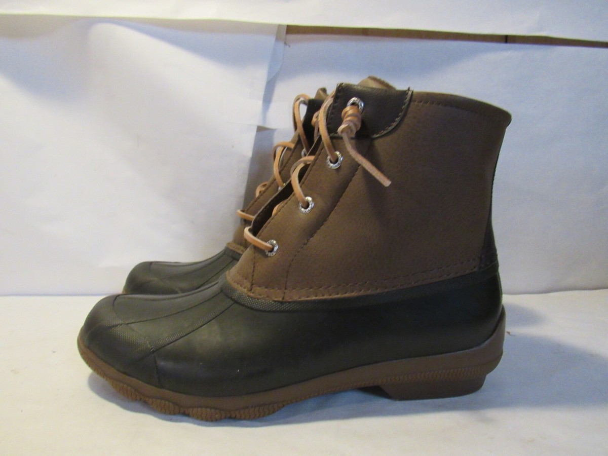 Sperry Womens Syren Gulf Duck Boot Brown Waterproof Boots Size9 M (t59)