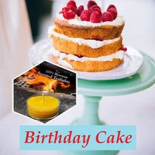 Birthday Cake Scented Beeswax Tealight Candles, Handmade Natural Bees Wax, Sweet