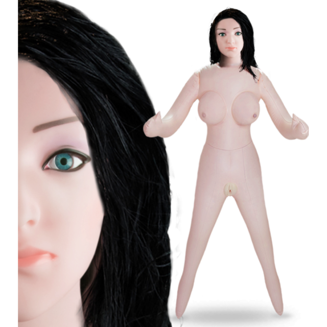 Vicky realistic vibrating brunette blow up doll