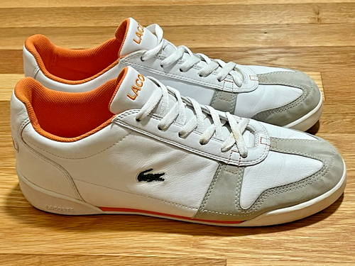 Lacoste Mens Sneaker Shoes White Gray 