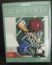 Caron NATURA Latch Hook Yarn Kit SPORTS 20" x 27" Craft R058 Basketball NEW