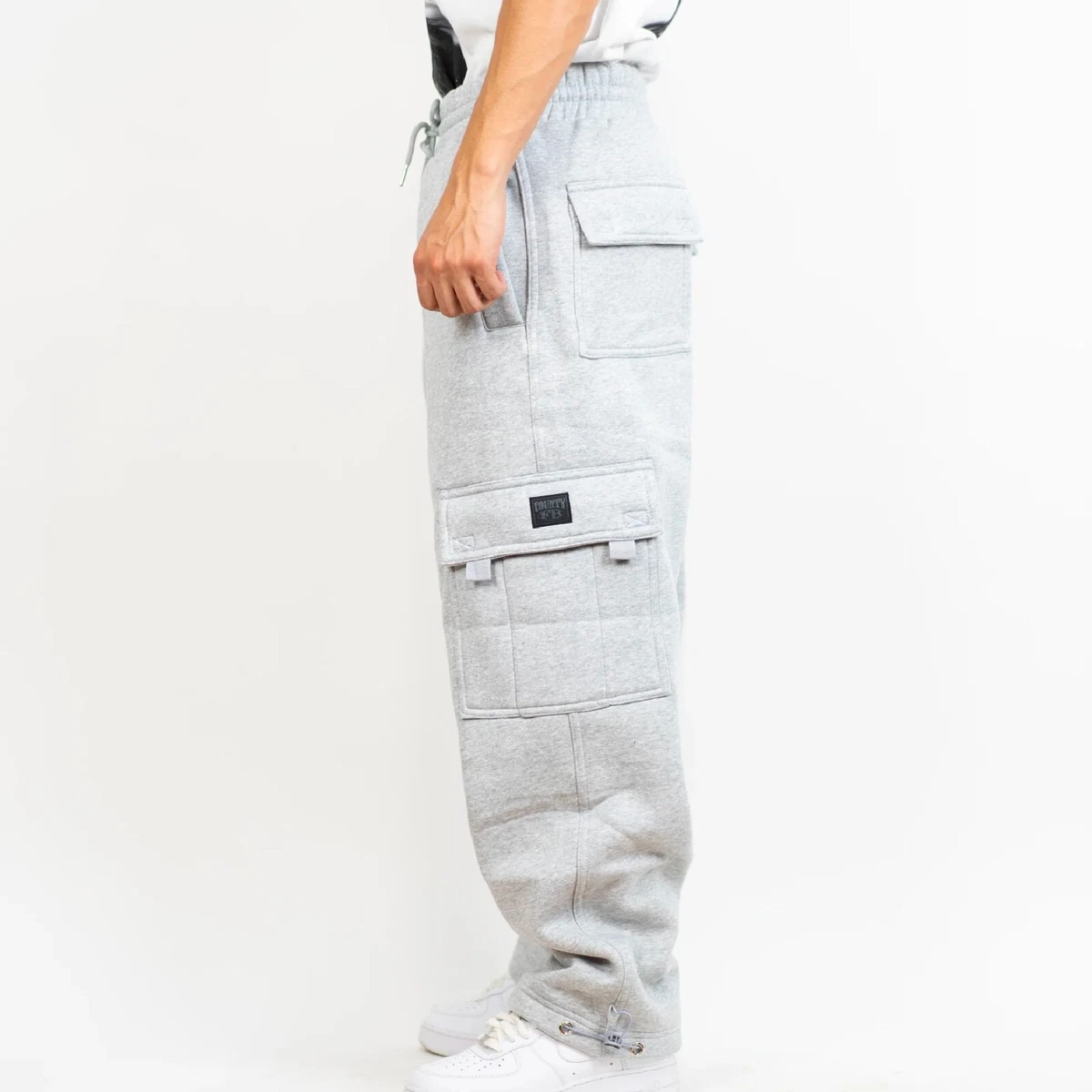 Women Plain Pockets Cargo Sweatpants Hip Hop Jogger Active Workout