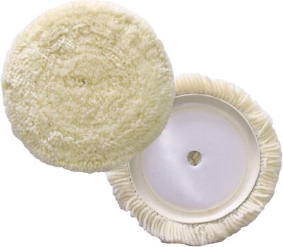7 inch Lambs Wool Buffing Polishing Pads Bonnets Sanding On Car Buffer Pad 2ps