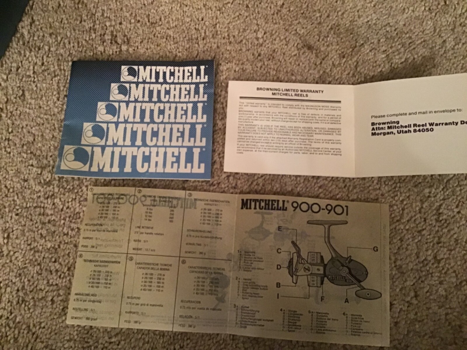 RARE Mitchell 900 Spinning Reel New in Box with Paperwork Made in France