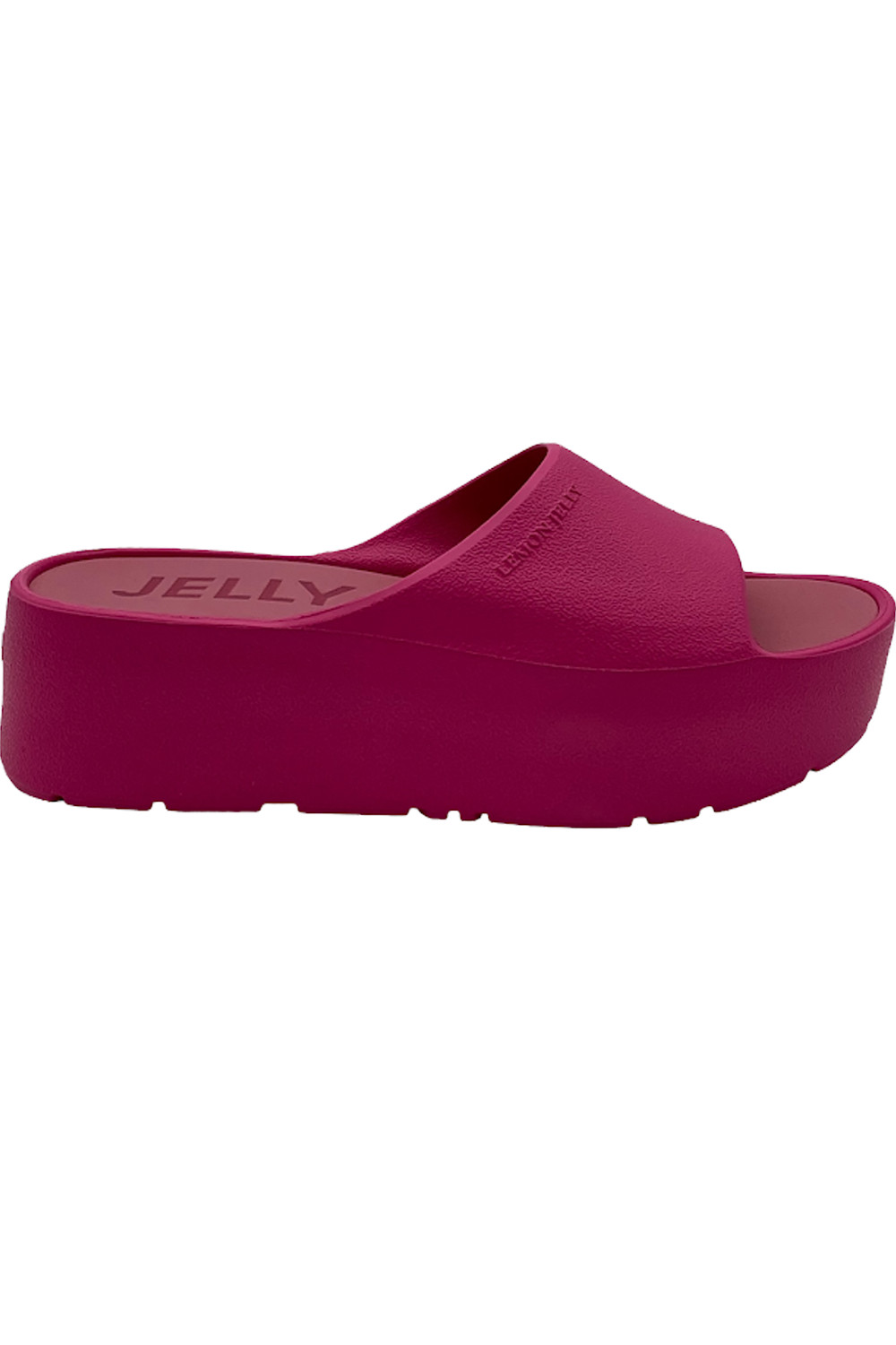 Веганские босоножки на платформе с лимонным желе цвета Солнечной фуксии