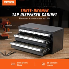 VEVOR Tap Dispenser Cabinet, Three-Drawer Tap Organizer Cabinet for 3mm-24mm Ste