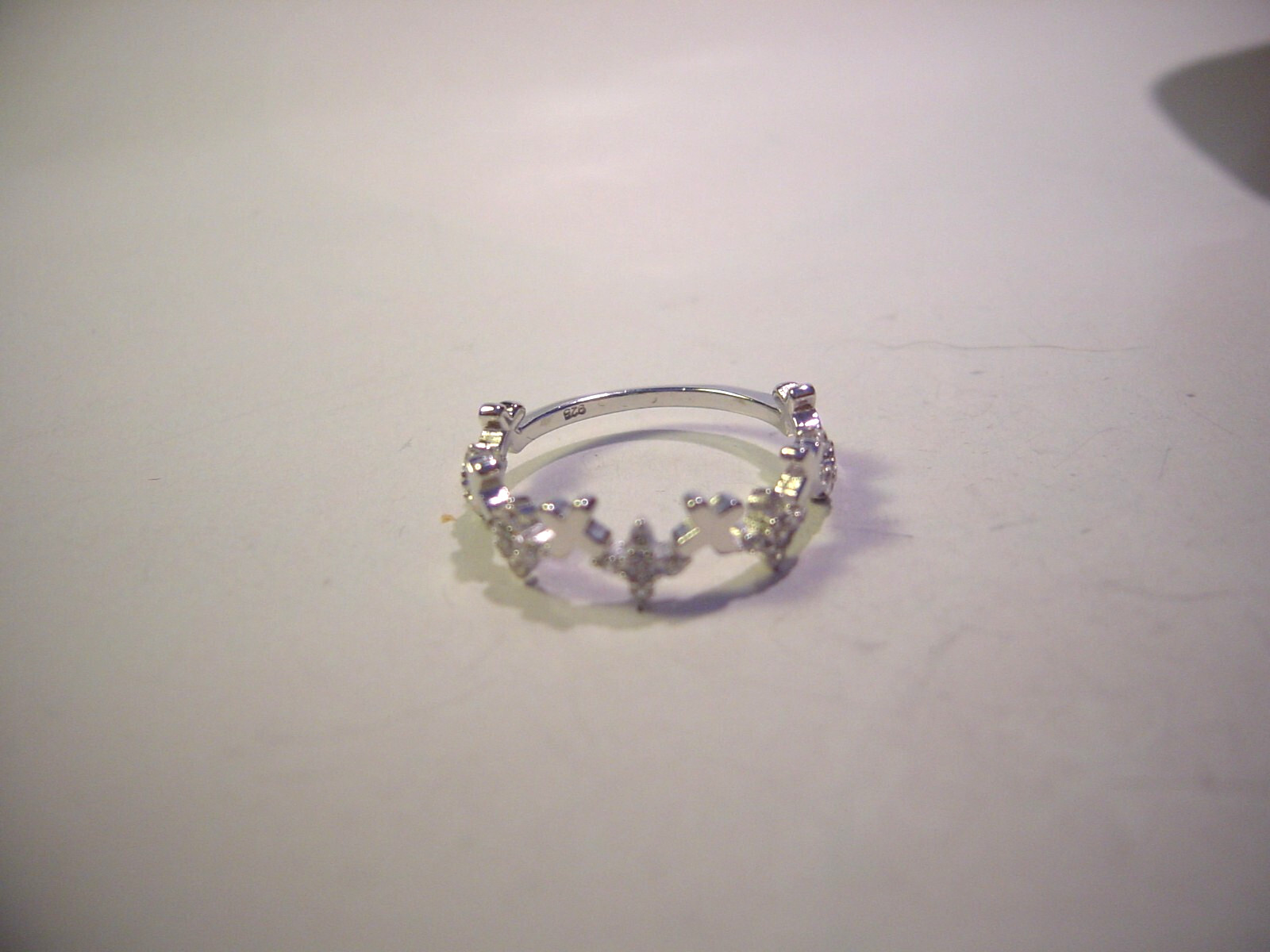 Stunning Solid Silver Ring-Superb design-sparklin… - image 5