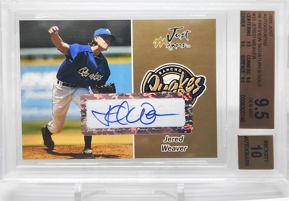 杰里德·韦弗 2005 年 Just Preview 签名金 RC 亲笔签名 /50 BGS 9.5 罕见 — 第 3/3 张图片