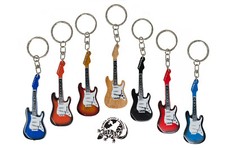 Git-Key-E/Chitarra Elettrica Portachiavi Keyring in Legno Dipinto a Mano 