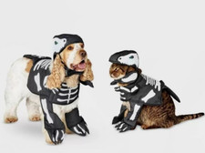 Pet Dino Dinosaur Skeleton T-Rex Cat Dog Costume, Large