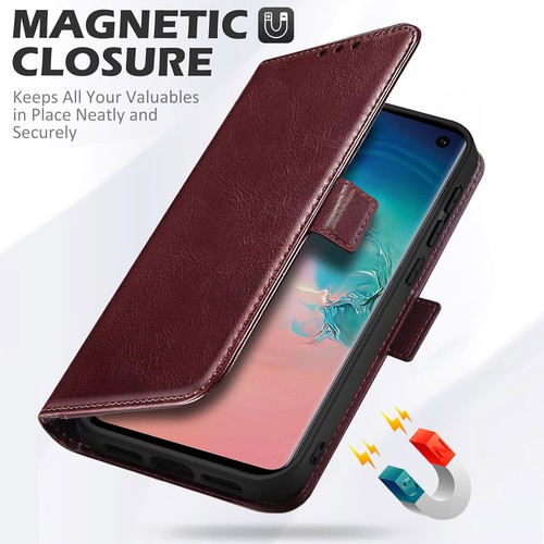For Samsung Galaxy S10E S10 Plus Wallet Magnetic Case Leather Cover / Accessory - Picture 23 of 24