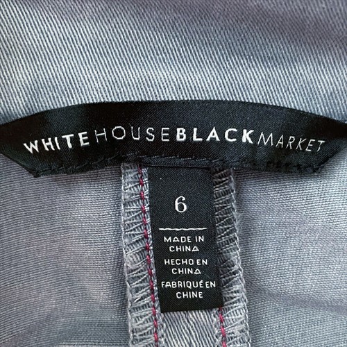 Giacca militare White House Black Market donna 6 blu grigio crop utility moto - Foto 6 di 8
