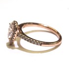 GIA 14k Rose gold pear Halo 1.26ct diamond engagement ring 3.0g — photo 3