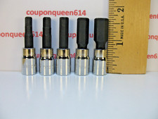 Set Of 5 Craftsman 14 Drive Sae Hex Bit Sockets. 316 732 14 516 38