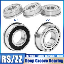 F6000 to F6010 RS or ZZ Bearing Steel Micro Double Shielded Flange Ball Bearings