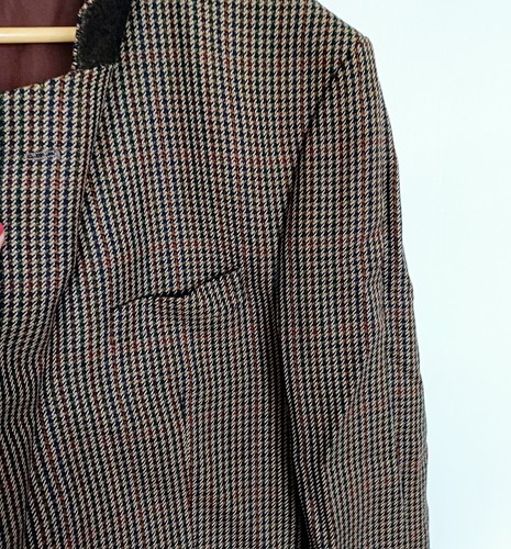 Blazer St Michael Lana Pura Talla L Tweed Espiga Ocasión Usar Chaqueta Marrón - Imagen 7 de 14