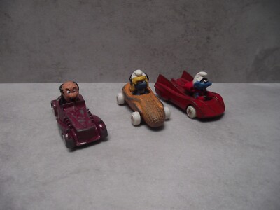 VINTAGE 1983 PUFFI SCHLÜMPFE DRUCKGUSS FAHRZEUGE VON ESCI