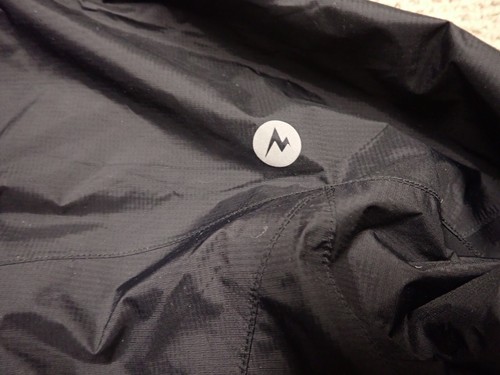 MARMOT PRECIP HOODED RAIN JACKET in Youth size Medium Black Packable/Breathable - Picture 7 of 15