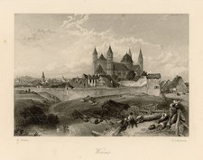 Rheinland-PfalzWorms Dom St. Peter Historische Asnicht Stahlstich E. I. Roberts
